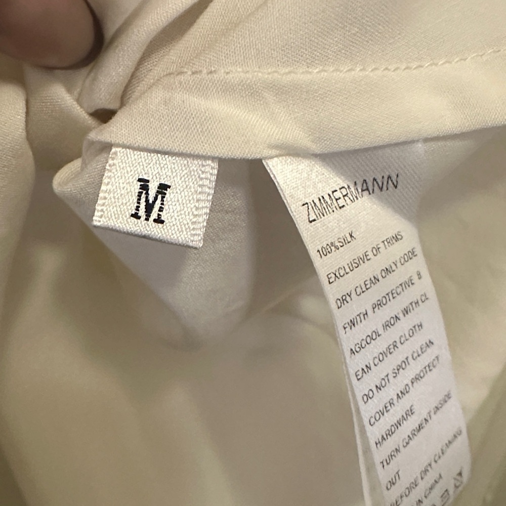 Zimmermann Cream Button-Up Blouse - Picture 4 of 15